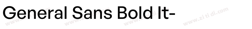 General Sans Bold It字体转换